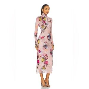AFRM Bryony Floral Midi Long Sleeve Dress